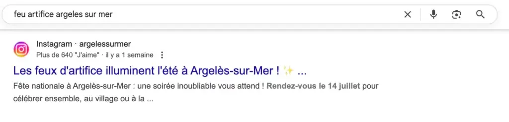 référencement instagram sur google