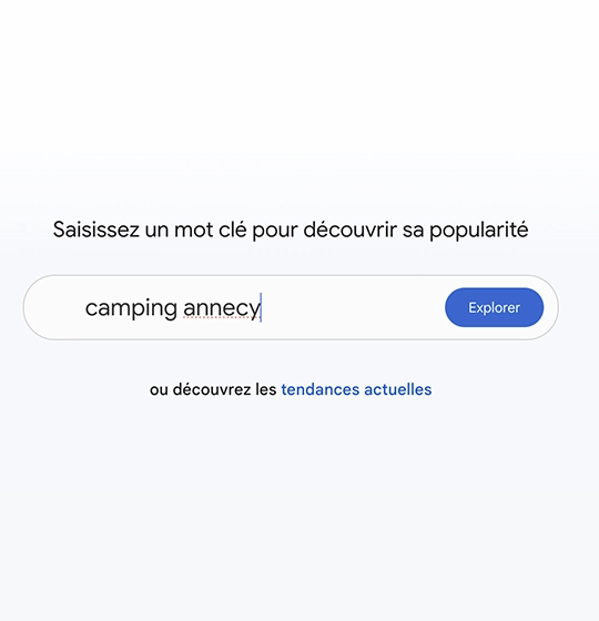 tendance recherche mot-clé de camping