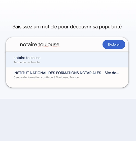 tendance recherche mot-clé notaire