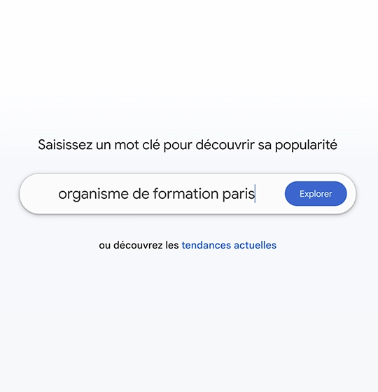 tendance recherche mot-clé organismes de formation