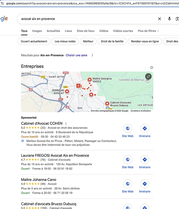 map agence seo aix en provence