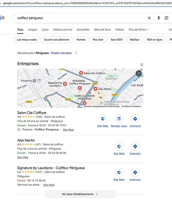 référencement boutique