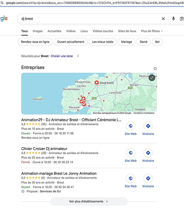 map agence seo brest