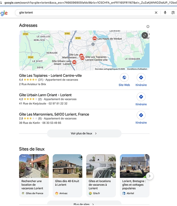 map agence seo gîte