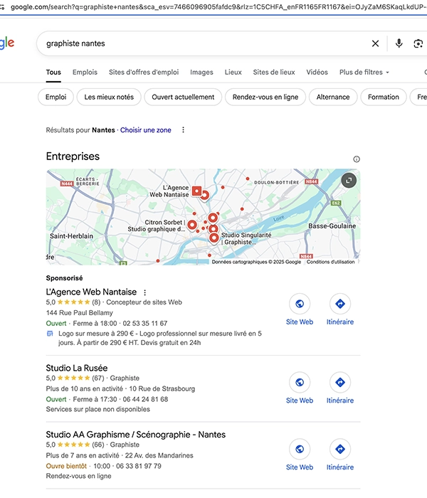 map agence seo graphiste