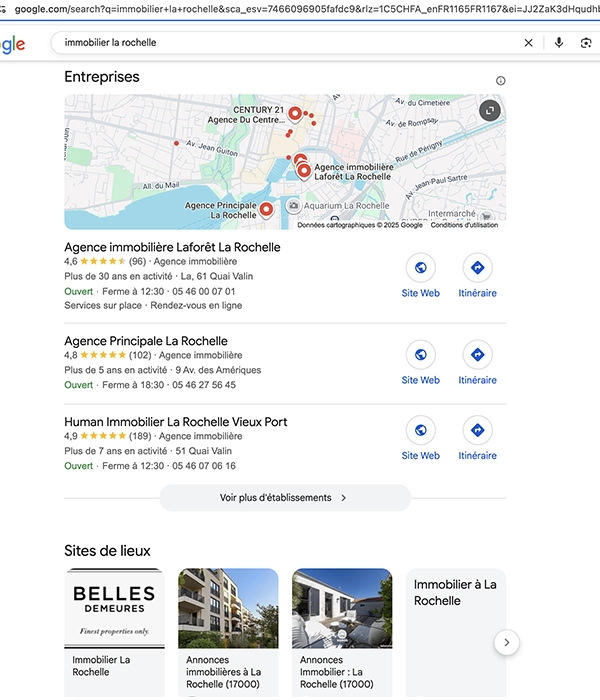 map agence seo immobilier
