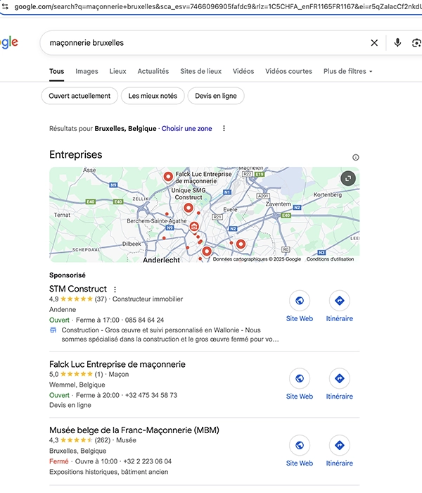 map agence seo Bruxelles