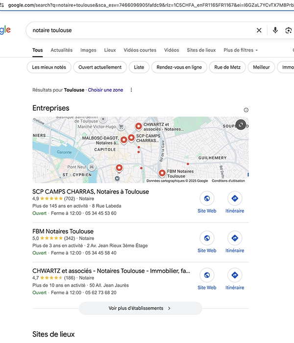 map agence seo notaire