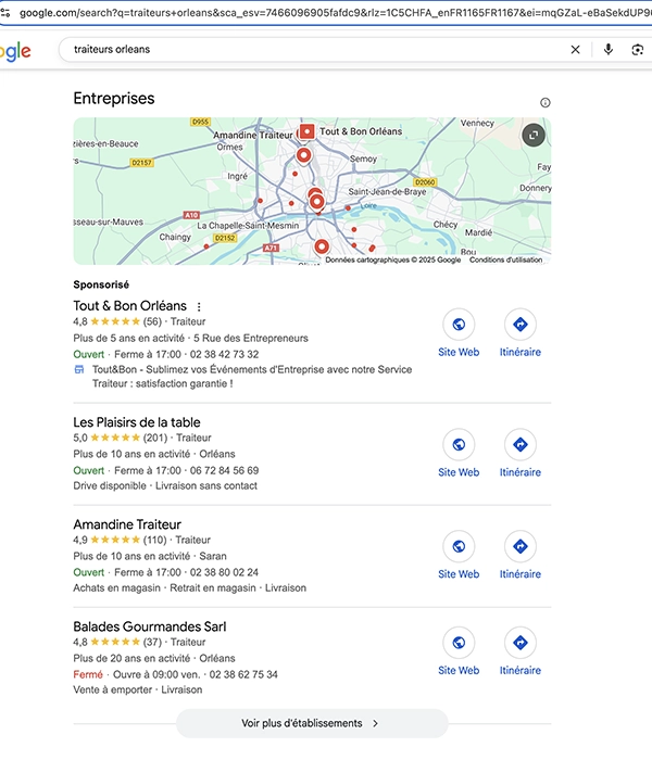 référencement traiteurs