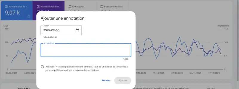annotation google search console
