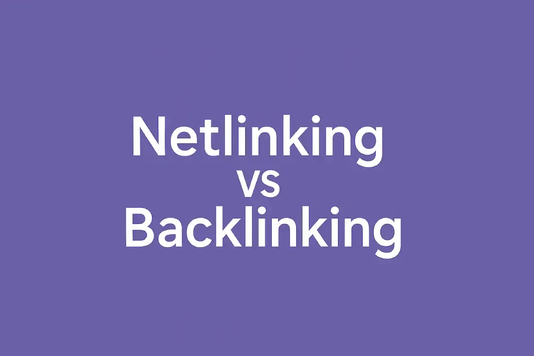 Schéma expliquant la différence entre netlinking et backlinking dans une stratégie SEO