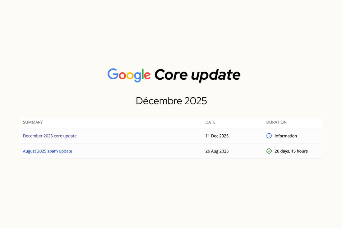 Google Core Update Decembre 2025