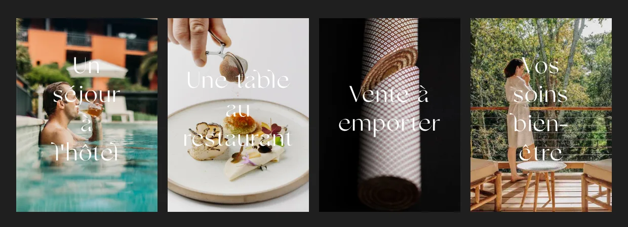 Bouton Réserver du site des Frères Ibarboure : un séjour à l’hôtel, une table au restaurant, la vente à emporter et les soins bien-être